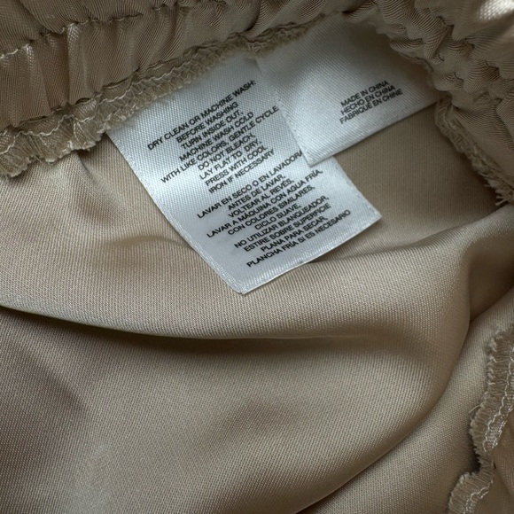 NWOT - NINE WEST Pants / Satin / Tan / Beige / Large / Pockets / Elastic Waist - Picture 5 of 8